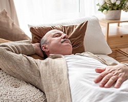 Man resting on the couch